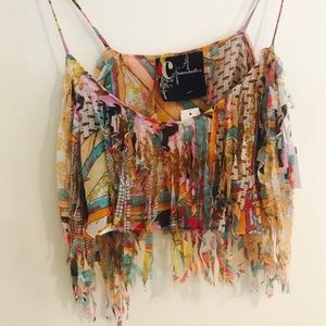 Chandelier Crop Top, Fringe, & Colorful!